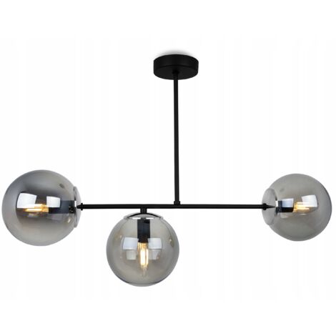 LAMPE SUSPENDU LUSTRE MODERNE À LED AVEC BOULES DE VERRE