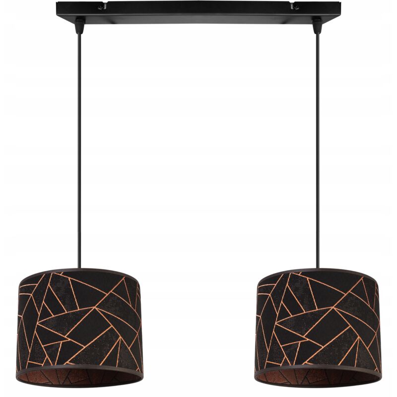 Lampe Suspendu Lustre Plafond Abat-Jour Motif Cuivre