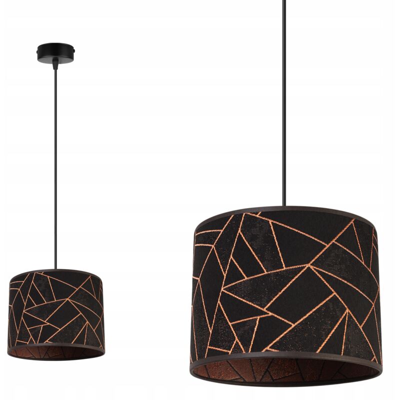 Lampe Suspendu Lustre Plafond Abat-Jour Motif Cuivre