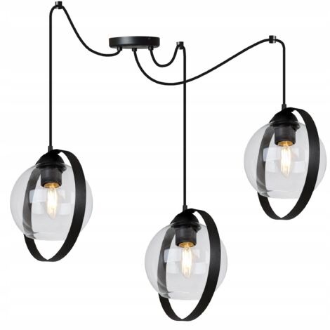 LAMPE SUSPENDU MODERNE ANNEAUX EN VERRE ARAIGNÉE