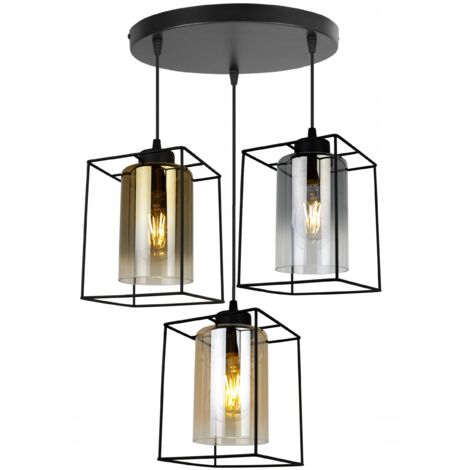 LAMPE SUSPENDU MODERNE ÉLÉGANT ABAT-JOUR EN VERRE
