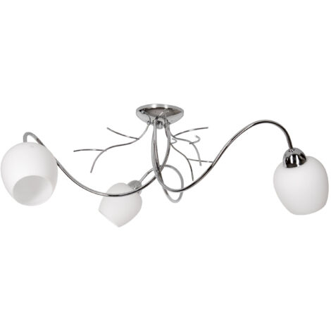 LAMPE SUSPENDU MODERNE LUSTRE PLAFONNIER CHROME