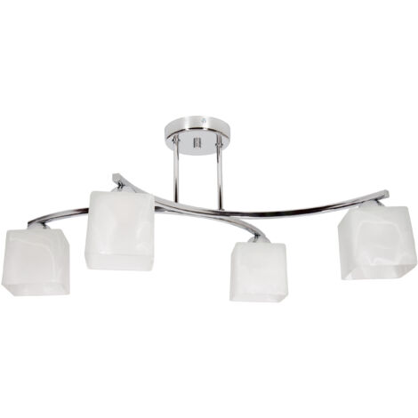 LAMPE SUSPENDU MODERNE LUSTRE PLAFONNIER CHROME