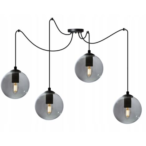 LAMPE SUSPENDU PLAFOND BOULE DE VERRE ARAIGNÉE LED