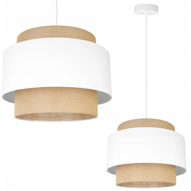 Lampe Suspendu Plafond Lustre Abat-Jour Boho Juta