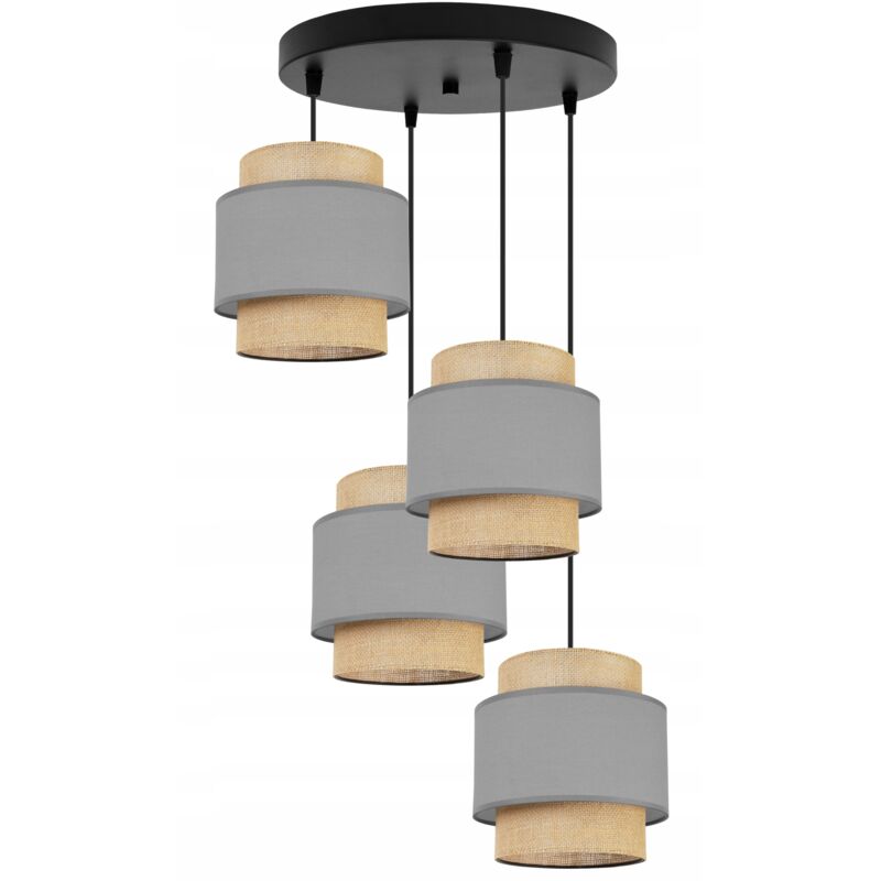 Lampe Suspendu Plafond Lustre Abat-Jour Boho Juta