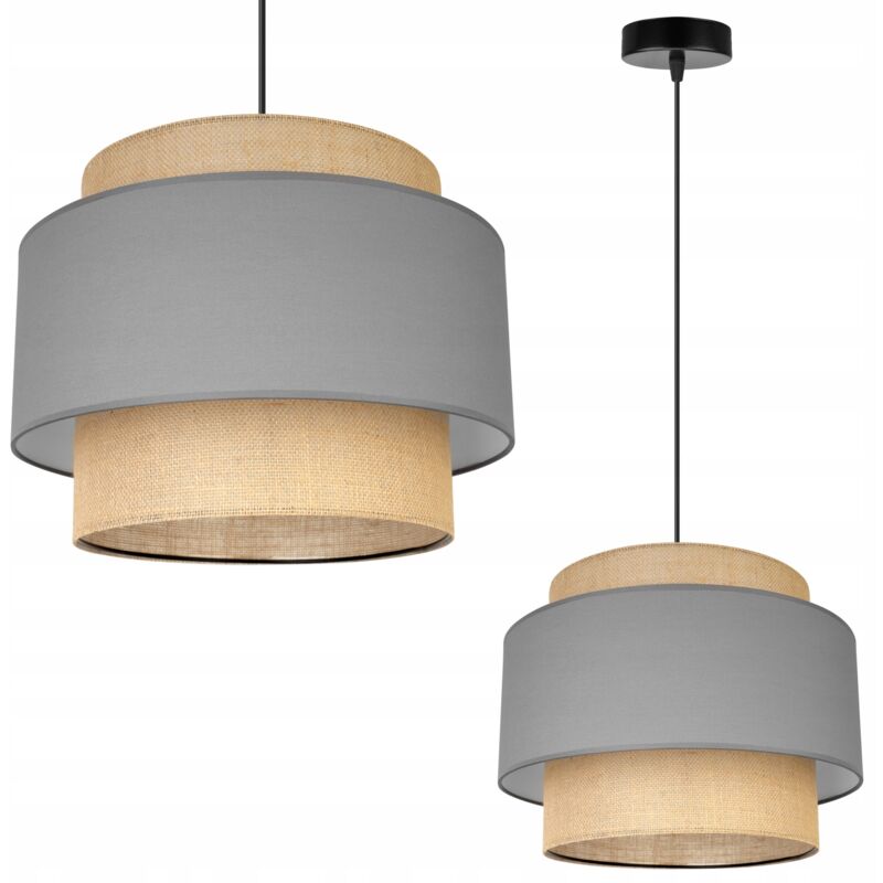 Lampe Suspendu Plafond Lustre Abat-Jour Boho Juta