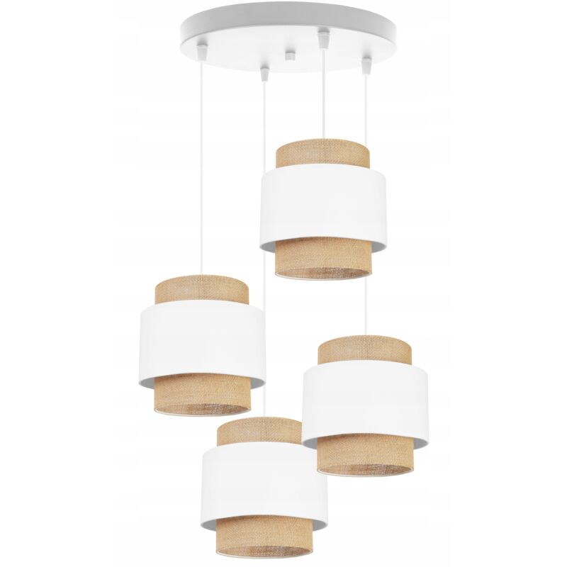 Lampe Suspendu Plafond Lustre Abat-Jour Boho Juta