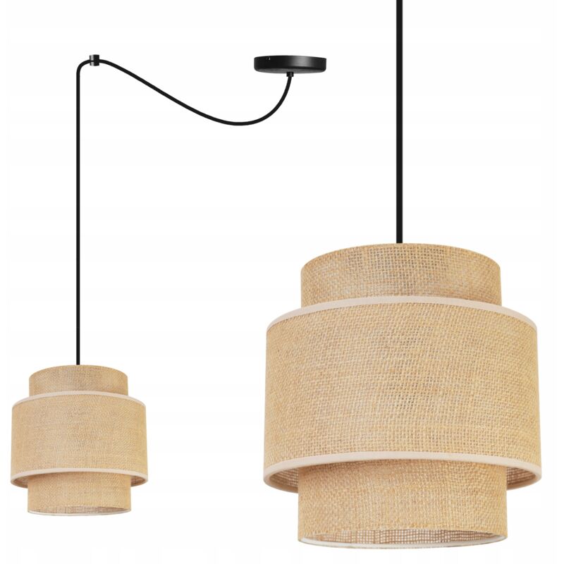 Lampe Suspendu Plafond Lustre Abat-Jour Boho Juta