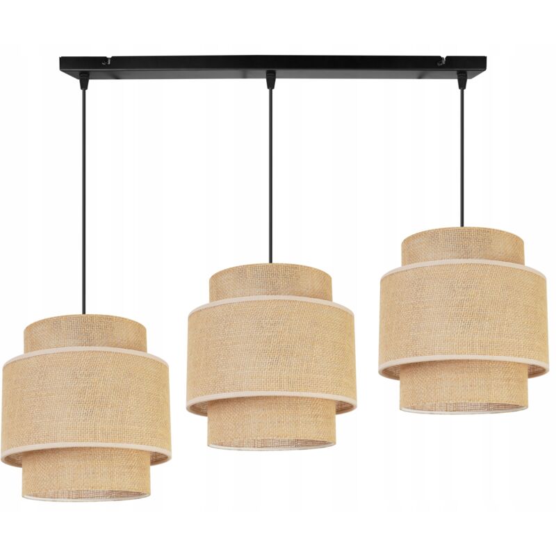 Lampe Suspendu Plafond Lustre Abat-Jour Boho Juta