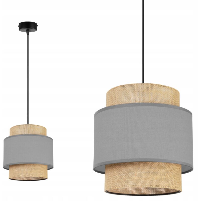 Lampe Suspendu Plafond Lustre Abat-Jour Boho Juta