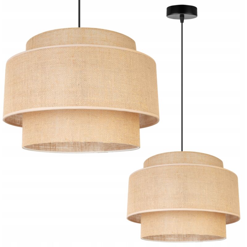 Lampe Suspendu Plafond Lustre Abat-Jour Boho Juta