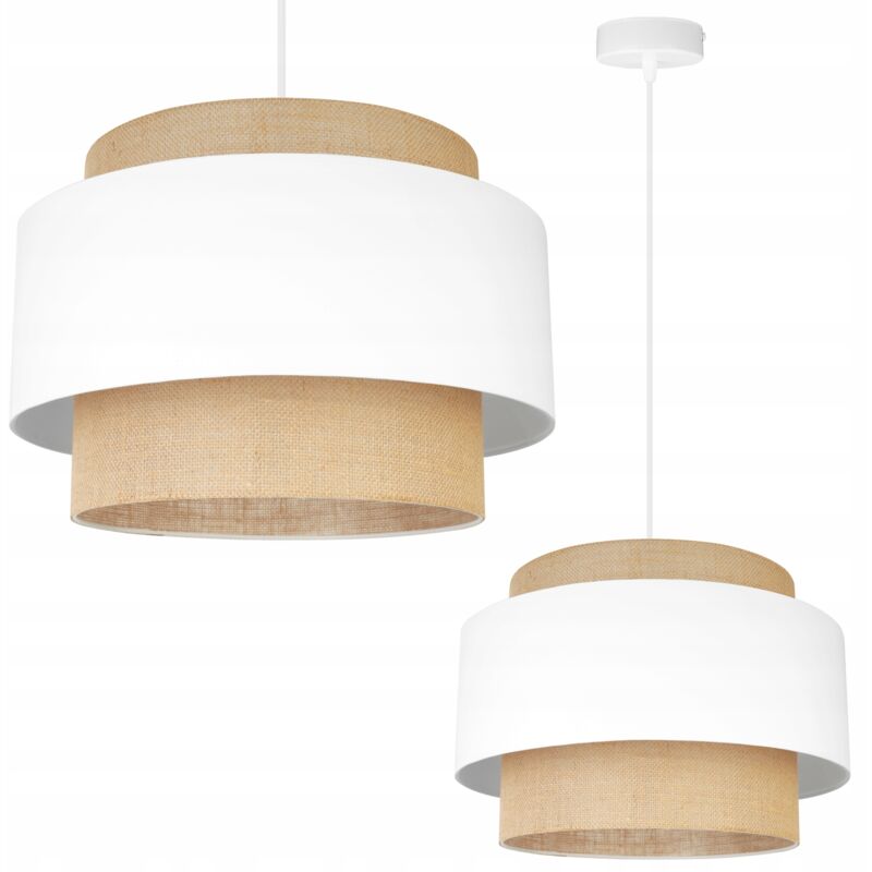 Lampe Suspendu Plafond Lustre Abat-Jour Boho Juta