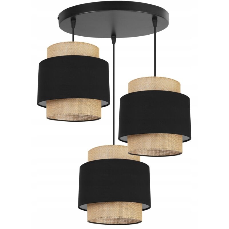 Lampe Suspendu Plafond Lustre Abat-Jour Boho Juta