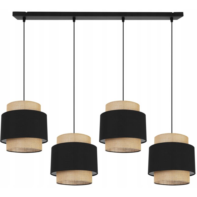 Lampe Suspendu Plafond Lustre Abat-Jour Boho Juta