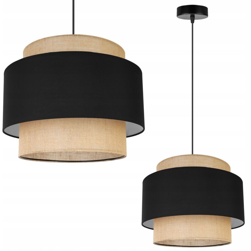 Lampe Suspendu Plafond Lustre Abat-Jour Boho Juta