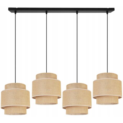 LAMPE SUSPENDU PLAFOND LUSTRE ABAT-JOUR BOHO JUTA