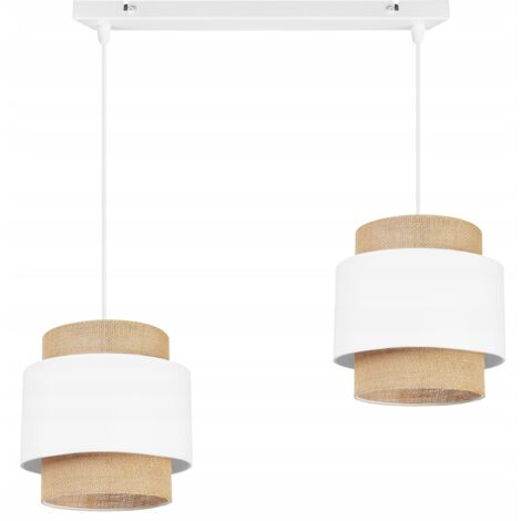LAMPE SUSPENDU PLAFOND LUSTRE ABAT-JOUR BOHO JUTA