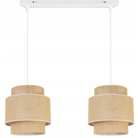 LAMPE SUSPENDU PLAFOND LUSTRE ABAT-JOUR BOHO JUTA