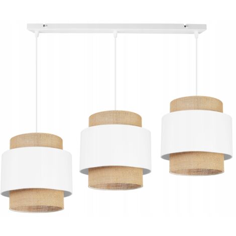 LAMPE SUSPENDU PLAFOND LUSTRE ABAT-JOUR BOHO JUTA