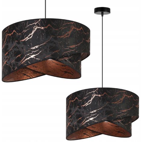 LAMPE SUSPENDU PLAFOND LUSTRE ABAT-JOUR MARBRE