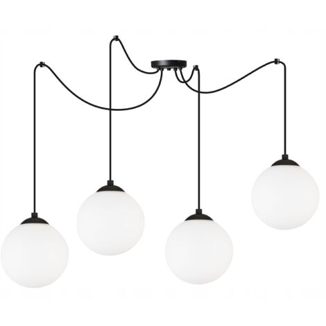 LAMPE SUSPENDU PLAFOND SPIDER BALL NOIRE LED 15cm