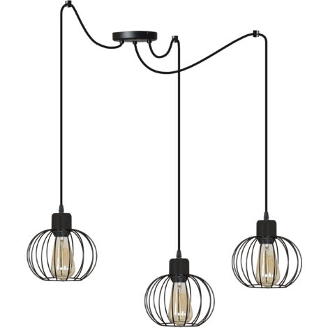LAMPE SUSPENDU SPIDER LOFT RÉGLABLE EN MÉTAL EDISON