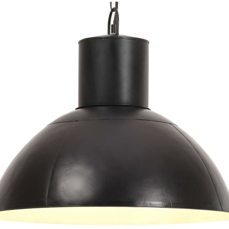 Vidaxl - Lampe suspendue 25 w Noir Rond 48 cm E27