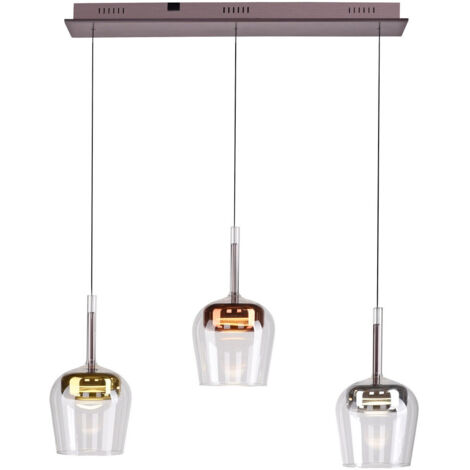 Lampe suspendue 3 lumières Q-Kon plusieurs couleurs - 2742-70
