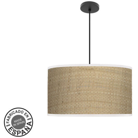 Lampe suspendue 3xe27 noir/marron clair regx50x50 avec diffuseur