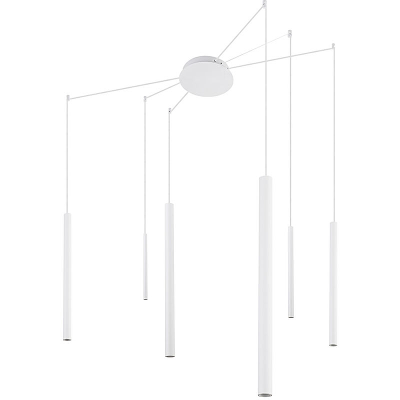 Plafonnier LED salon salle à manger ALU suspension blanc 55006-6 - Globo