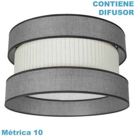 Lampe suspendue abrila HOME gris textile plissé