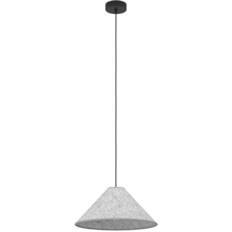 Lampe suspendue alsager stahl schwarz e27 1x40w h: 110cm Ø41cm dimmable