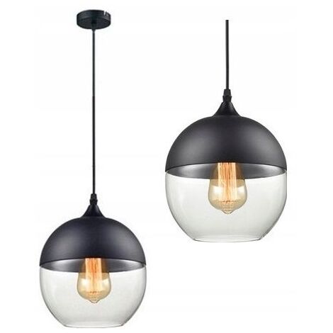 LAMPE SUSPENDUE APP018-1CP ZENIT A NOIR BOULE UNIQUE 20X20 CM E27
