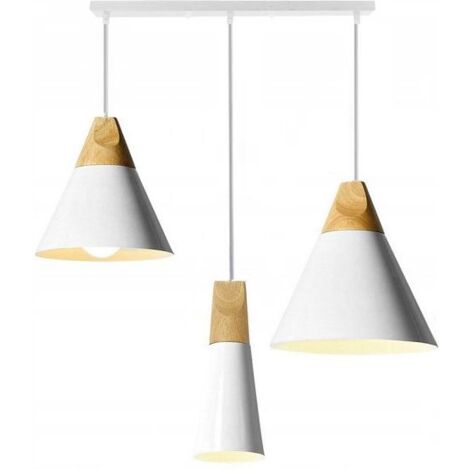 LAMPE SUSPENDUE APP064-3CP SCANDI KIT TRIPLE CP BLANC LARGEUR TOTAL 50CM E27
