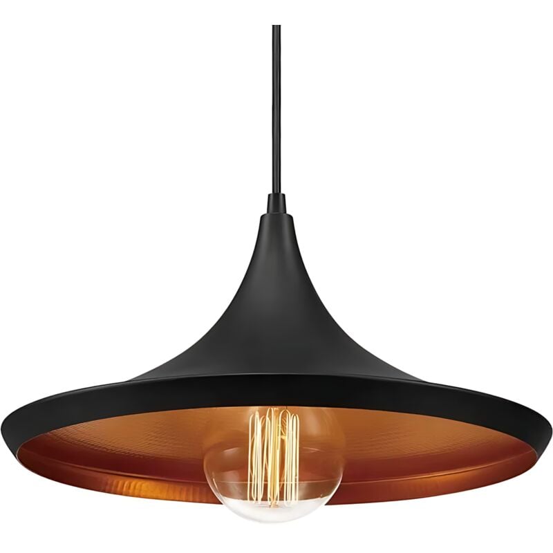Lampe suspendue APP081 costa c métal noir E27 1-POINT lumineux