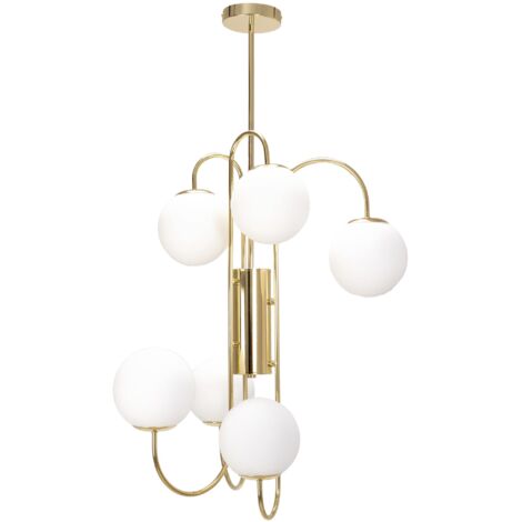 LAMPE SUSPENDUE APP1003-6CP BALLE OR 6-POINTS DE LUMIÈRE G9 69X65X98CM