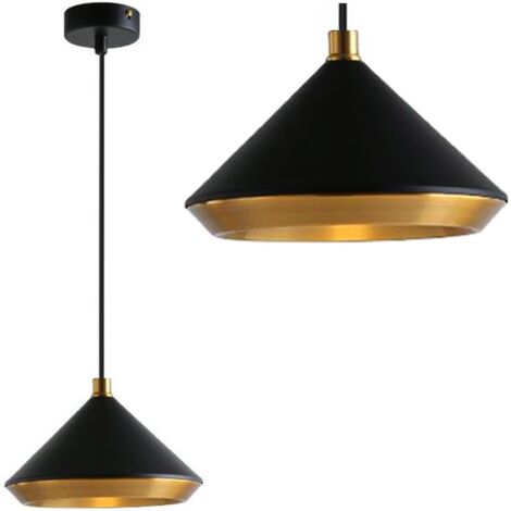 LAMPE SUSPENDUE APP1005-1CP NOIR RONDE 1-POINTS DE LUMIÈRE E27 20X15X15-100CM REGLABLE