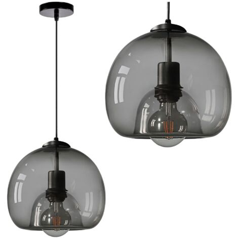 LAMPE SUSPENDUE APP1027-1CP NOIR RONDE 1-POINTS DE LUMIÈRE E27 25X25X45-100CM REGLABLE