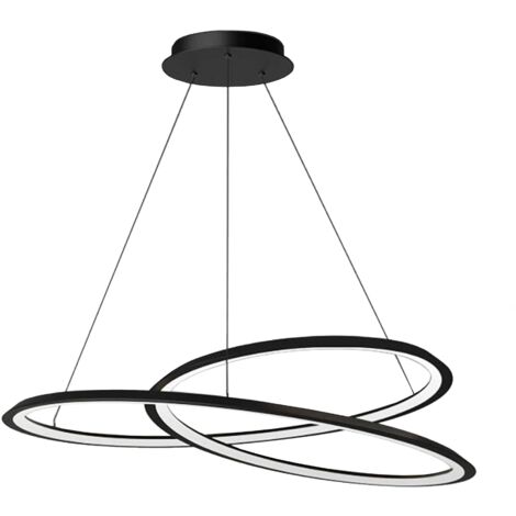 LAMPE SUSPENDUE APP1194-CP NOIR PLASTIQUE LOOP LED