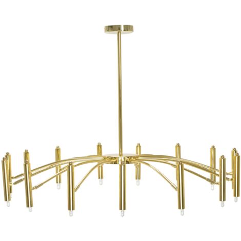 LAMPE SUSPENDUE APP1197-15CP OR MÉTAL G9 15-POINTS DE LUMIÈRE