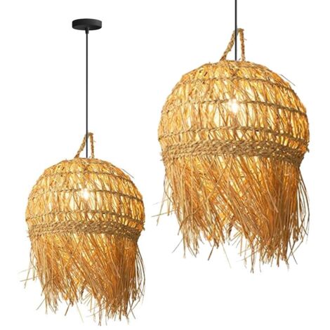 LAMPE SUSPENDUE APP1251 BOHO BAMBOU BRUN E27 1-POINT LUMINEUX