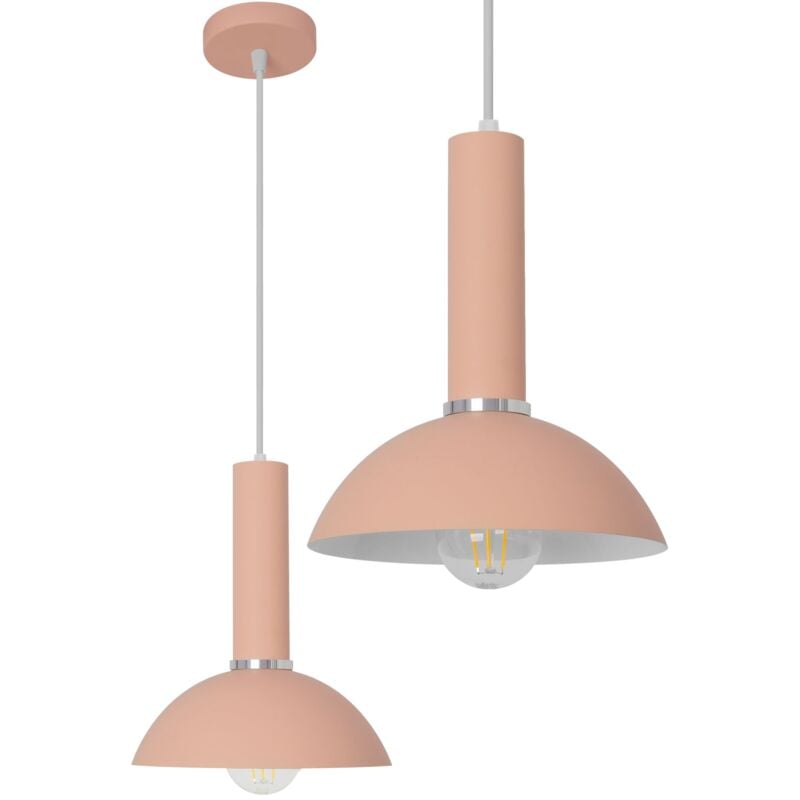 Toolight - lampe suspendue APP128 osti c métal rose E27 1-POINT lumineux