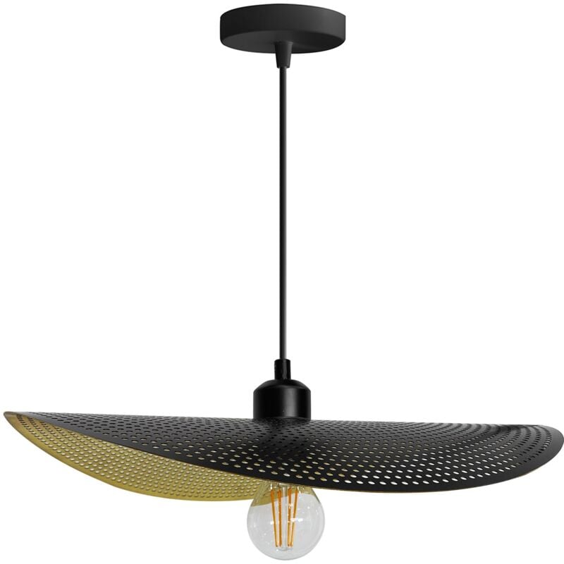 Toolight - lampe suspendue APP1470-1CP noir/old or E27