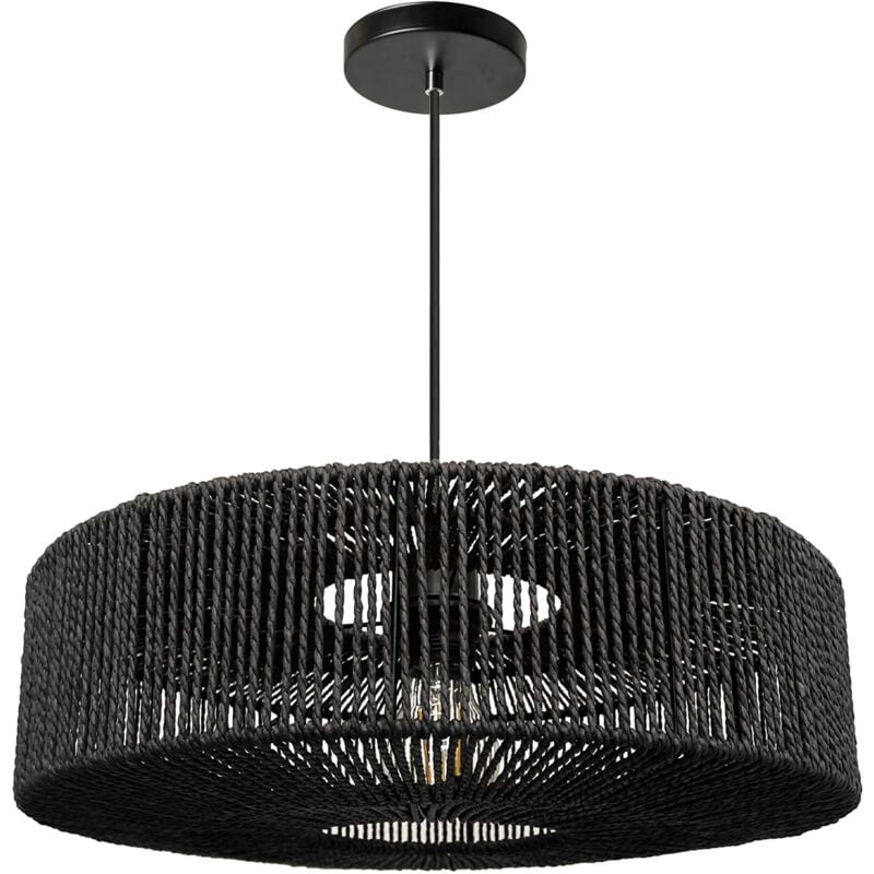 Lampe suspendue APP1484-1CP noir E27