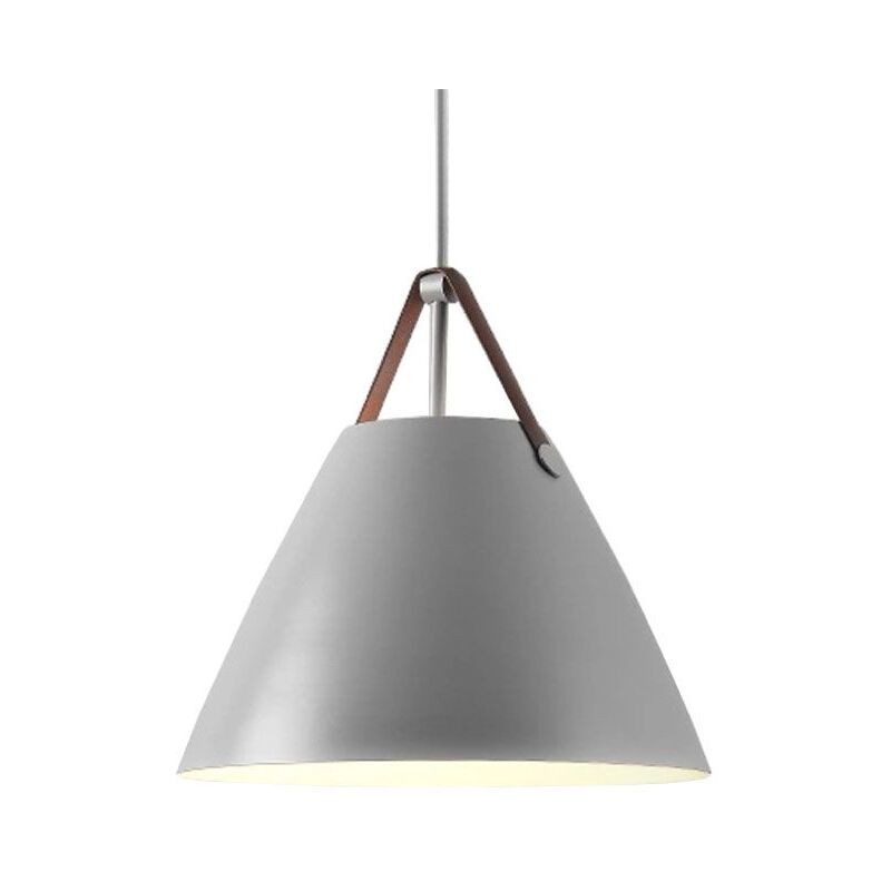 Lampe Suspendue App158 Buffo Cloche Métal Gris E27 1-Point Lumineux