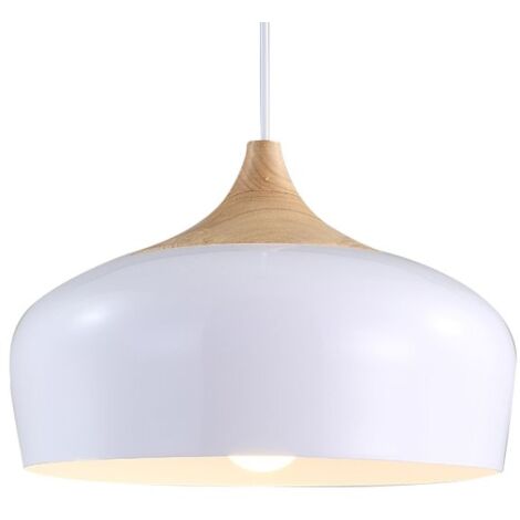 LAMPE SUSPENDUE APP183-1CP BARI BLANCHE BRUN MÉTAL E27