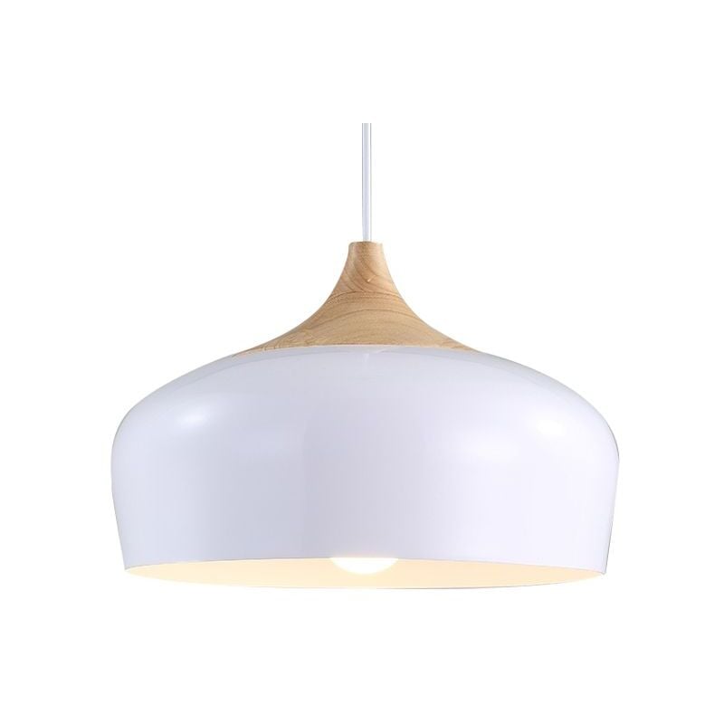 Toolight - lampe suspendue APP183-1CP bari blanche brun métal E27