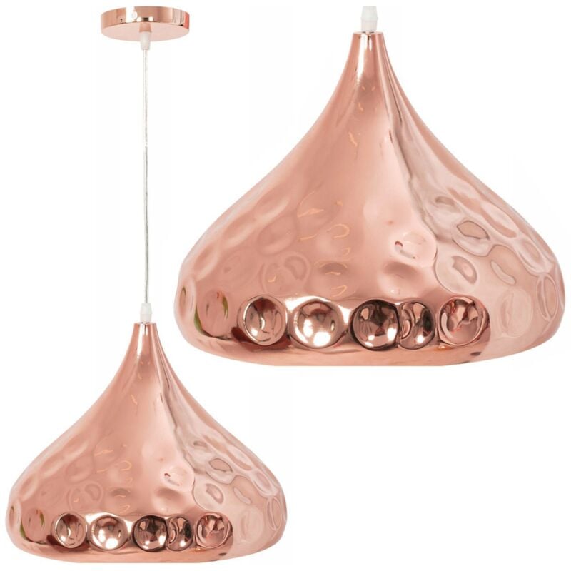 Toolight - lampe suspendue APP270 métal rose E27 1-POINT lumineux