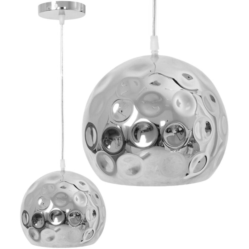 Toolight - lampe suspendue APP275 balle métal chrome E27 1-POINT lumineux